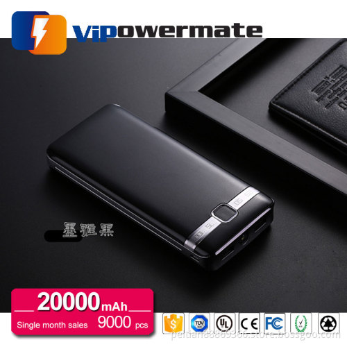 New arrival super high capacity usb universal portable power bank 20000mah with led flash light